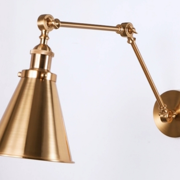 2 brass finish adjustable wall scones - Picture 5 of 6